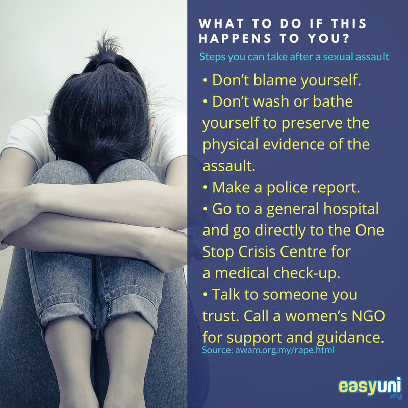 Steps to take after a sexual assault, rape